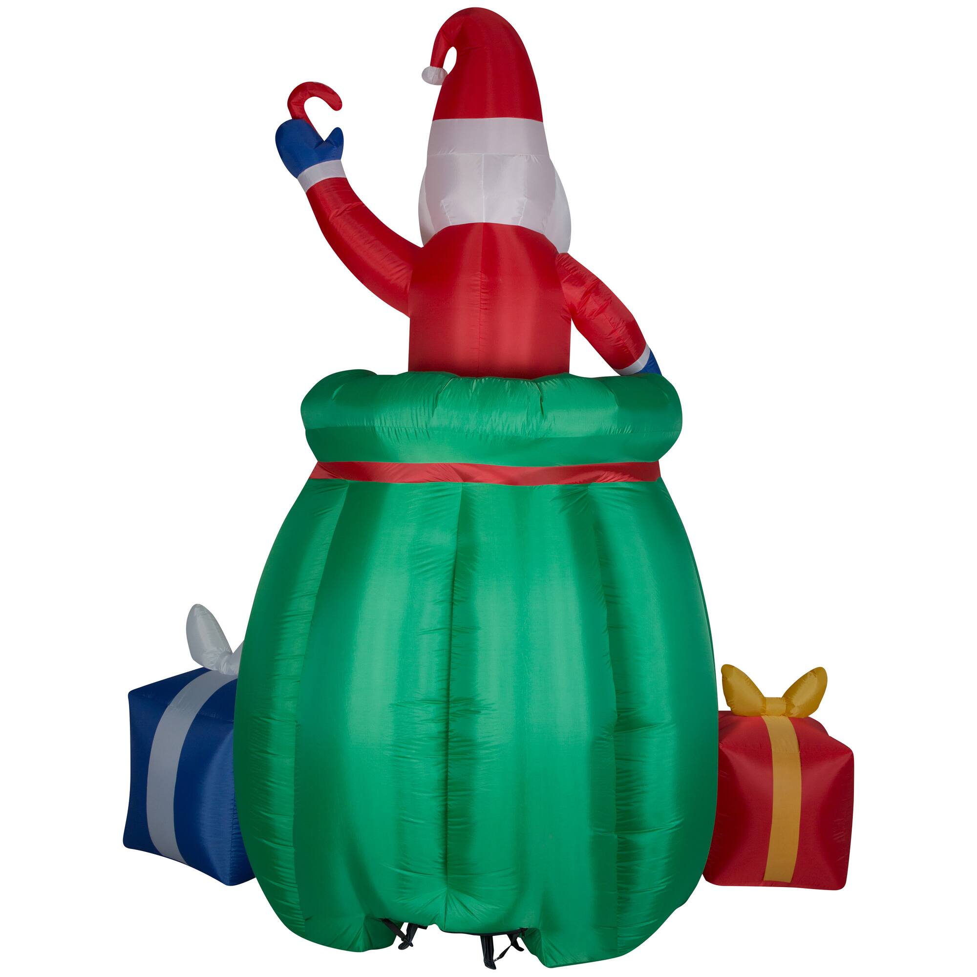 10ft. Airblown® Inflatable Giant Animated Santa in a Gift Bag